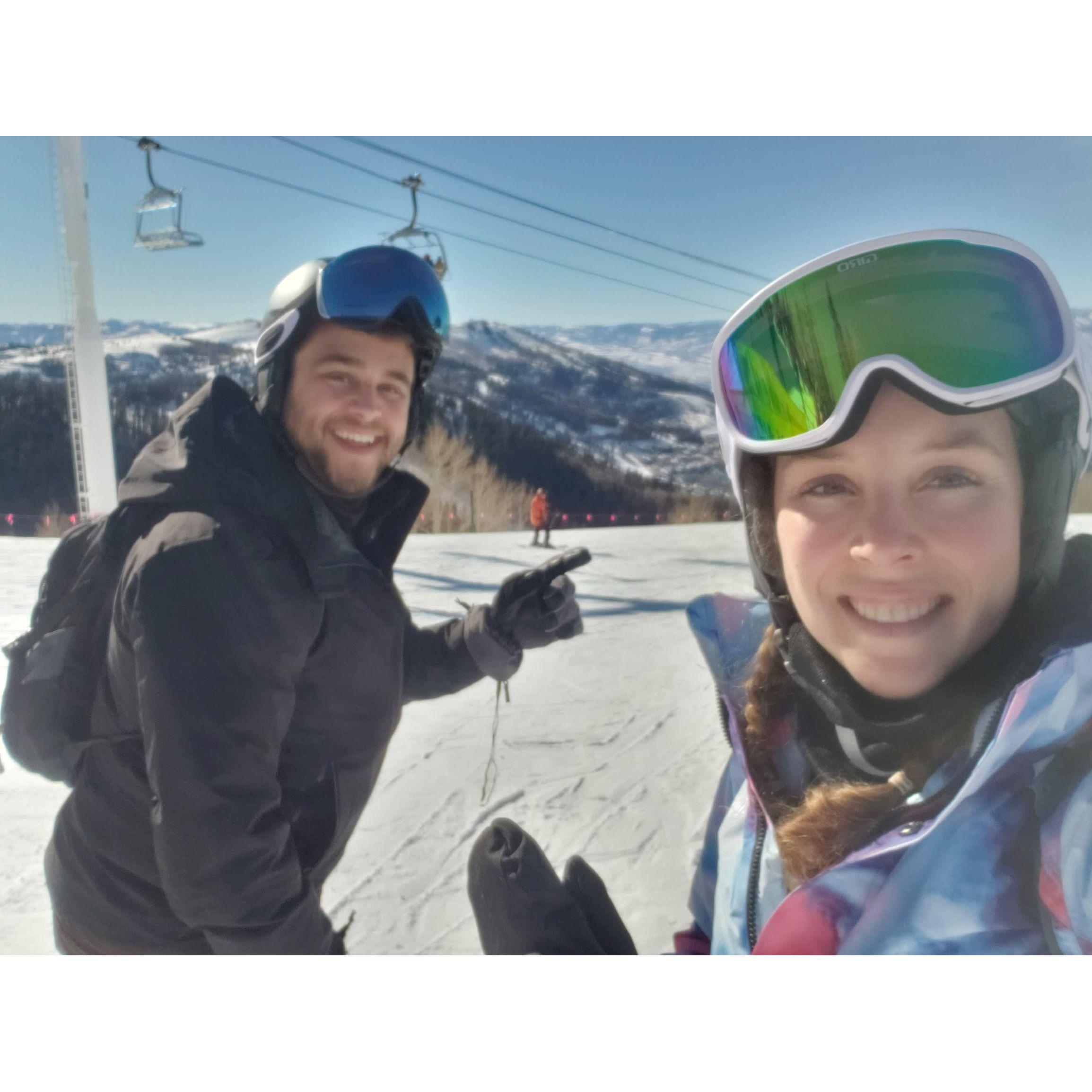 Andrew's happy place- in the mountains!
