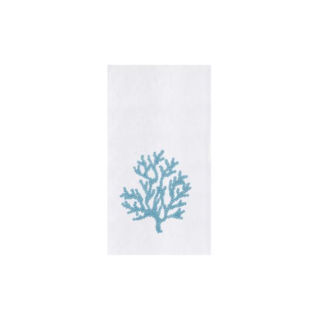 C&F Home Blue Coral Design Decorative Dishtowel Coastal Beach Nautical Home Kitchen Drying Dish Towel All Seasons Summer Spring Decor Decoration
