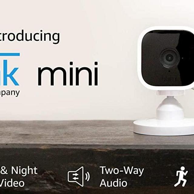 Introducing Blink Mini – Compact indoor plug-in smart security camera, 1080 HD video, motion detection, Works with Alexa – 1 camera