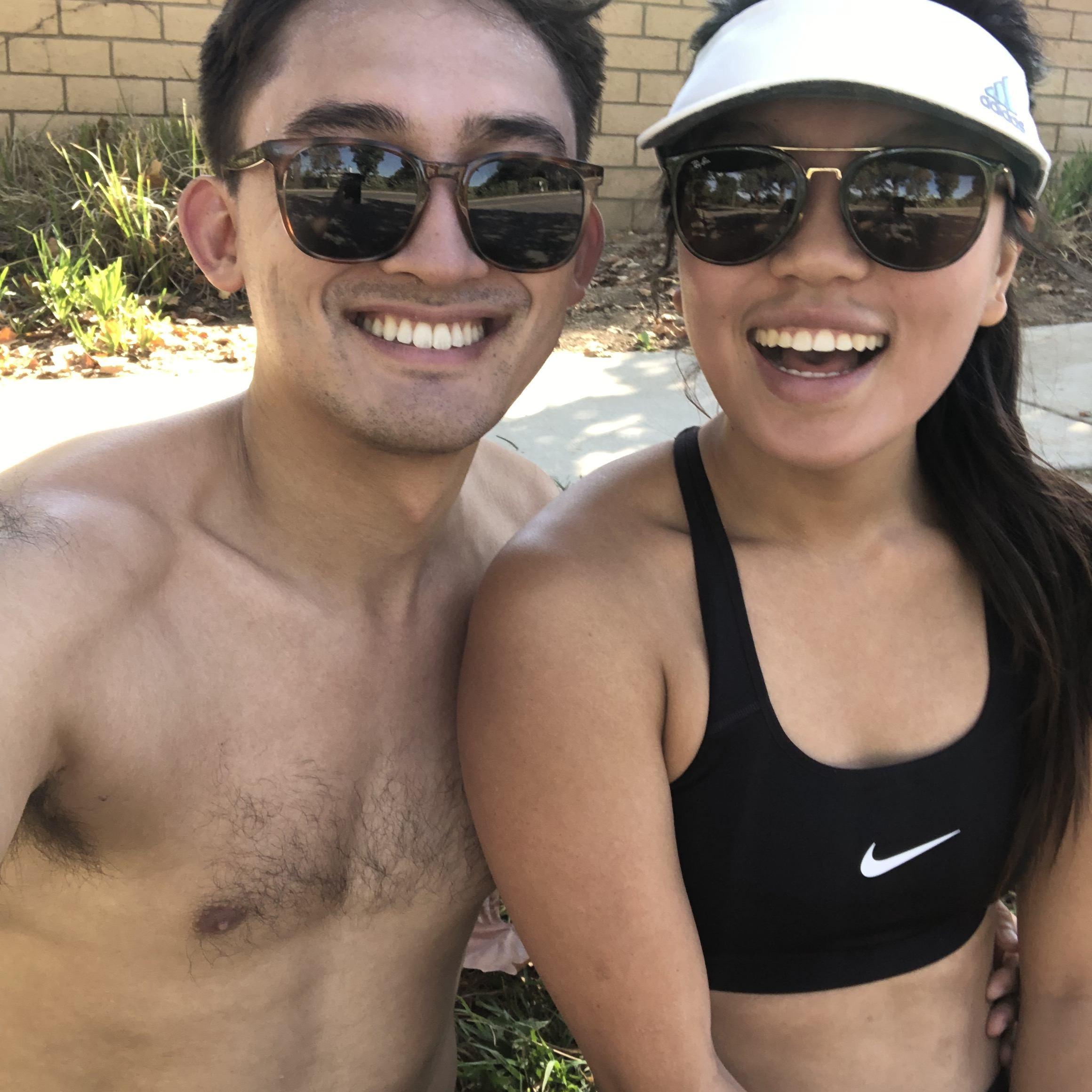 Training hard for our race!