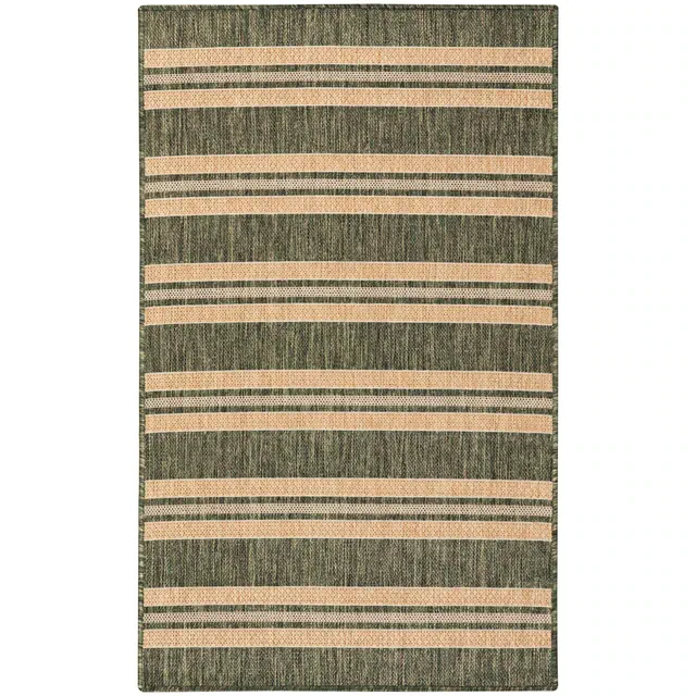 Nourison Horizon Indoor/Outdoor 3' x 5' Green Modern Rug