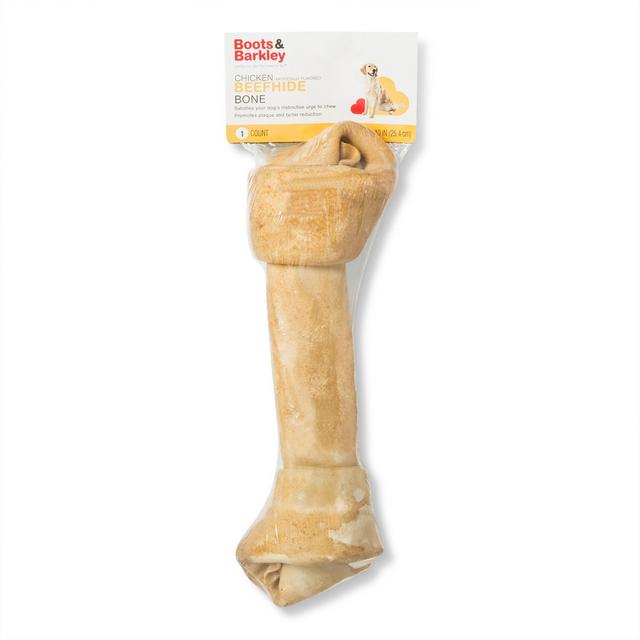 10'' Chicken Flavored Beefhide Bone - 1ct - Boots & Barkley™