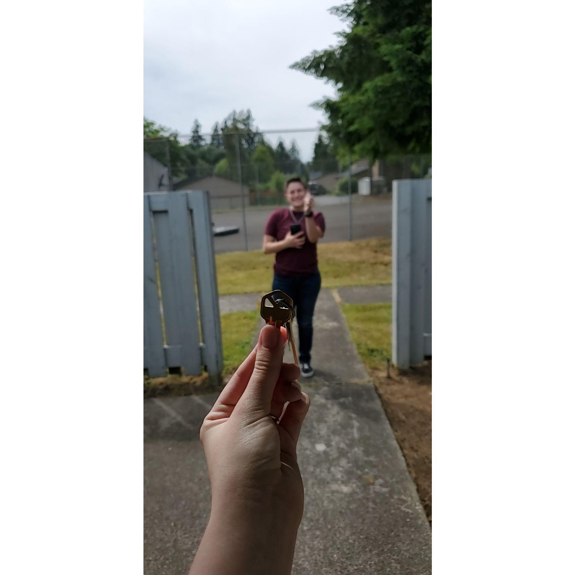 Our first time at our new place together!