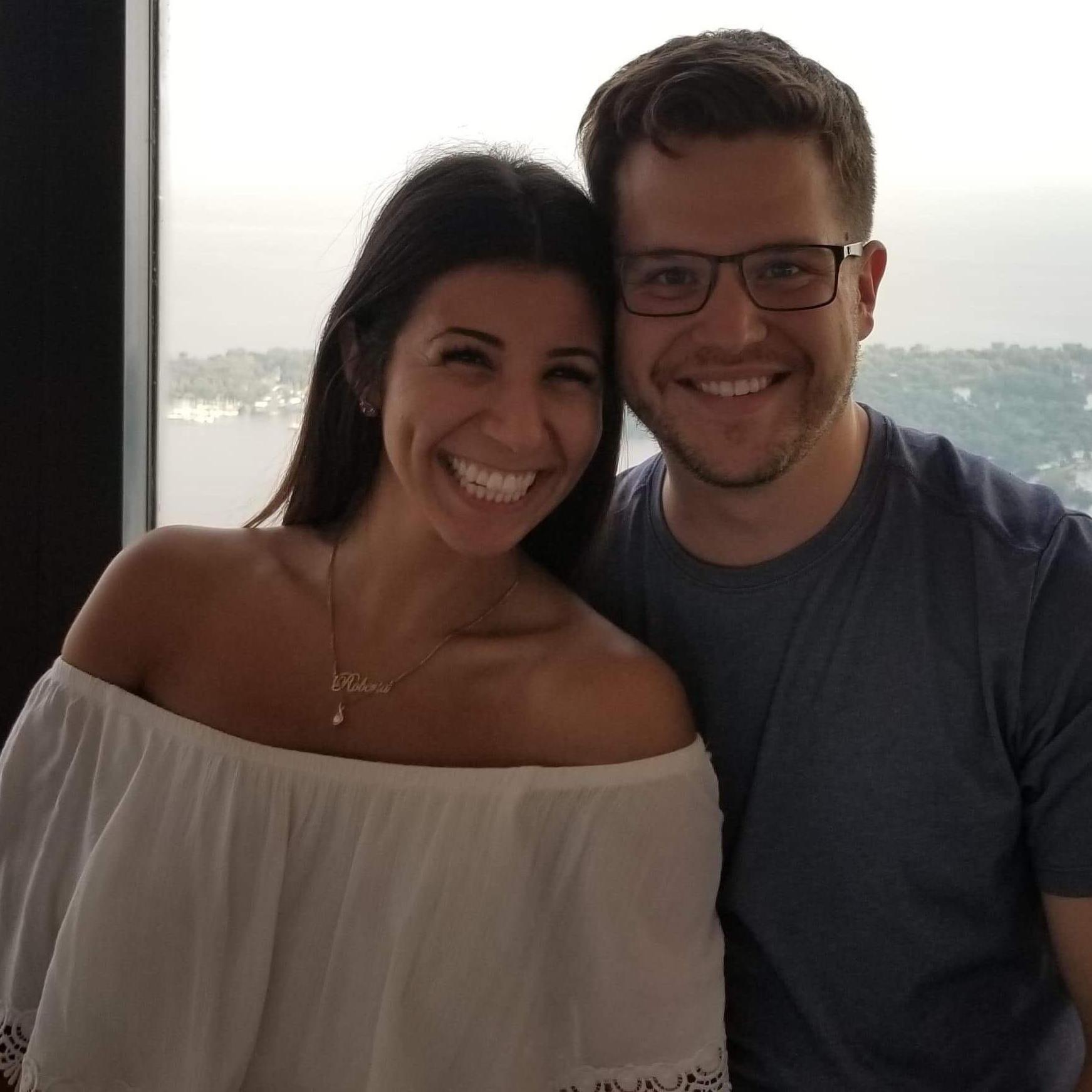 Roberta's first time at the CN Tower, for her 25th birthday.