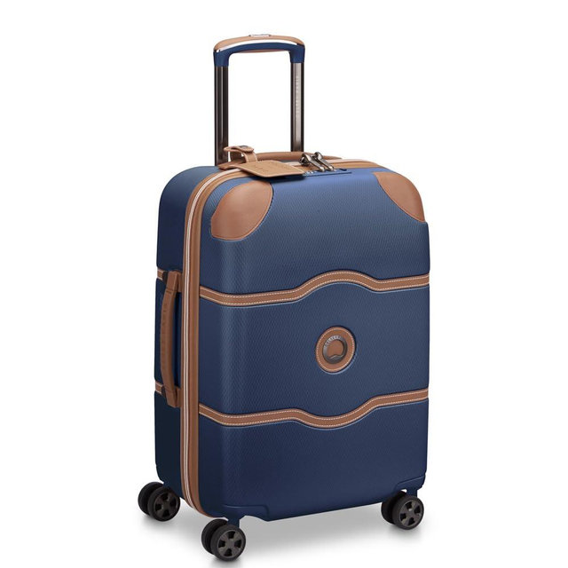 DELSEY Paris Chatelet Air 2.0 Hardside Luggage with Spinner Wheels, Navy Blue, Carry on 20 Inch