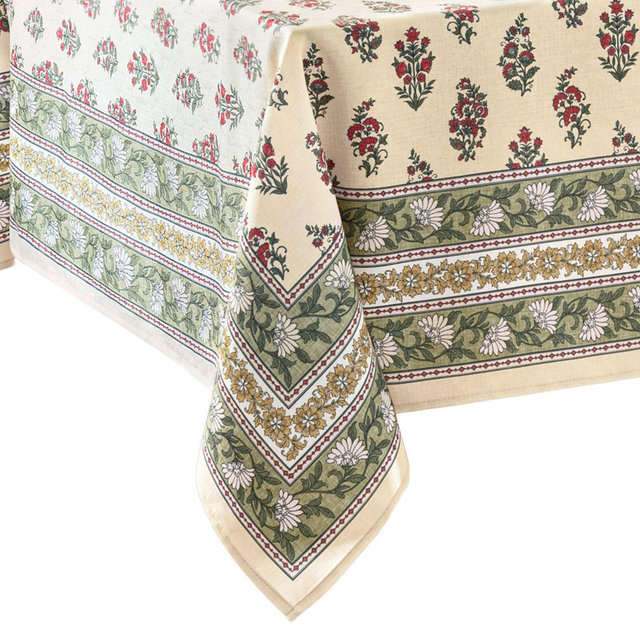 Elrene Home Fashions Nomad Harvest Block Print Tablecloth, 60" x 120"