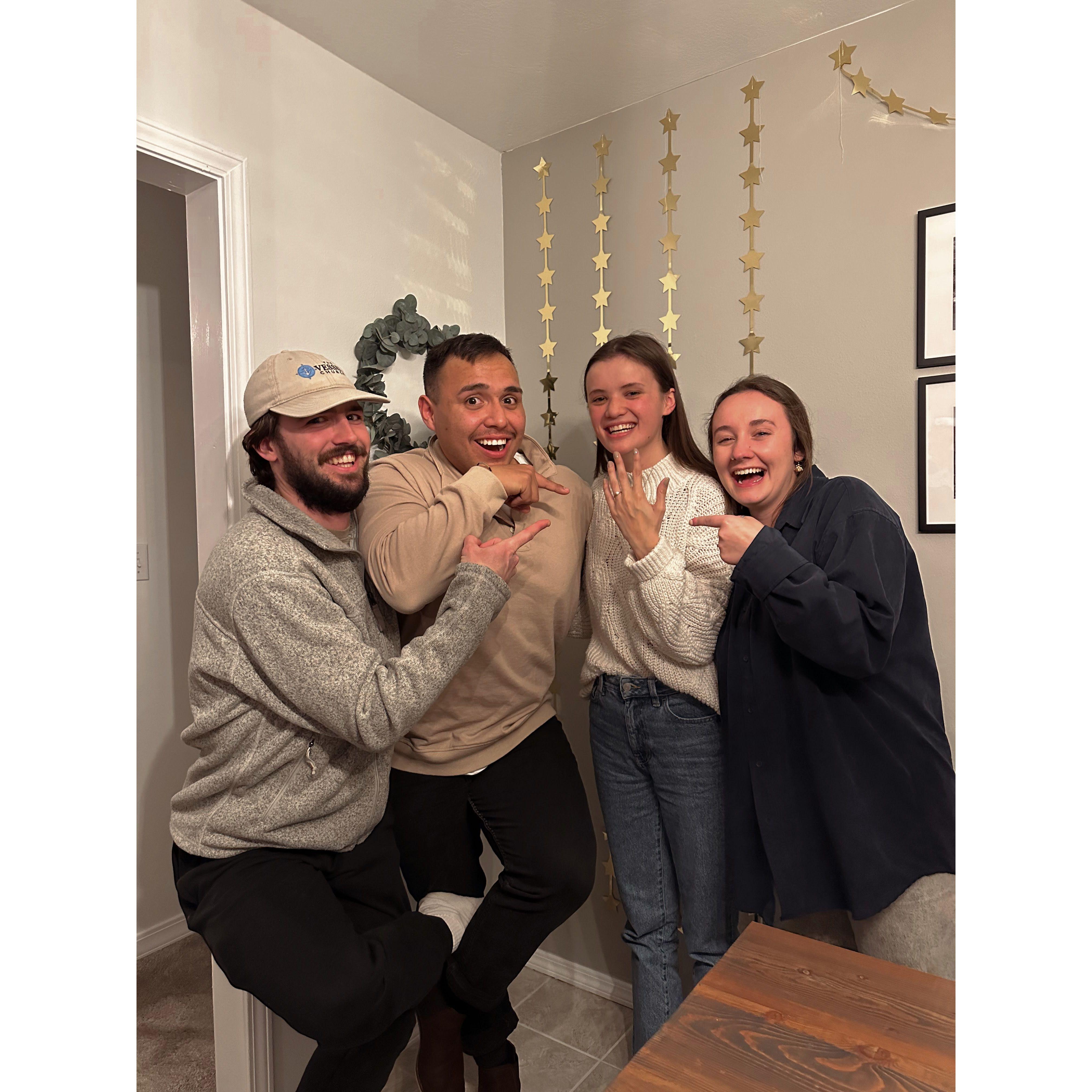 Sweet photo of us with Mik's Matron of Honor and her husband!
