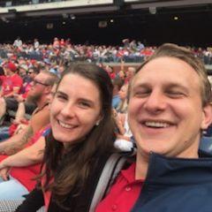 Our first picture together (at a Phillies game)