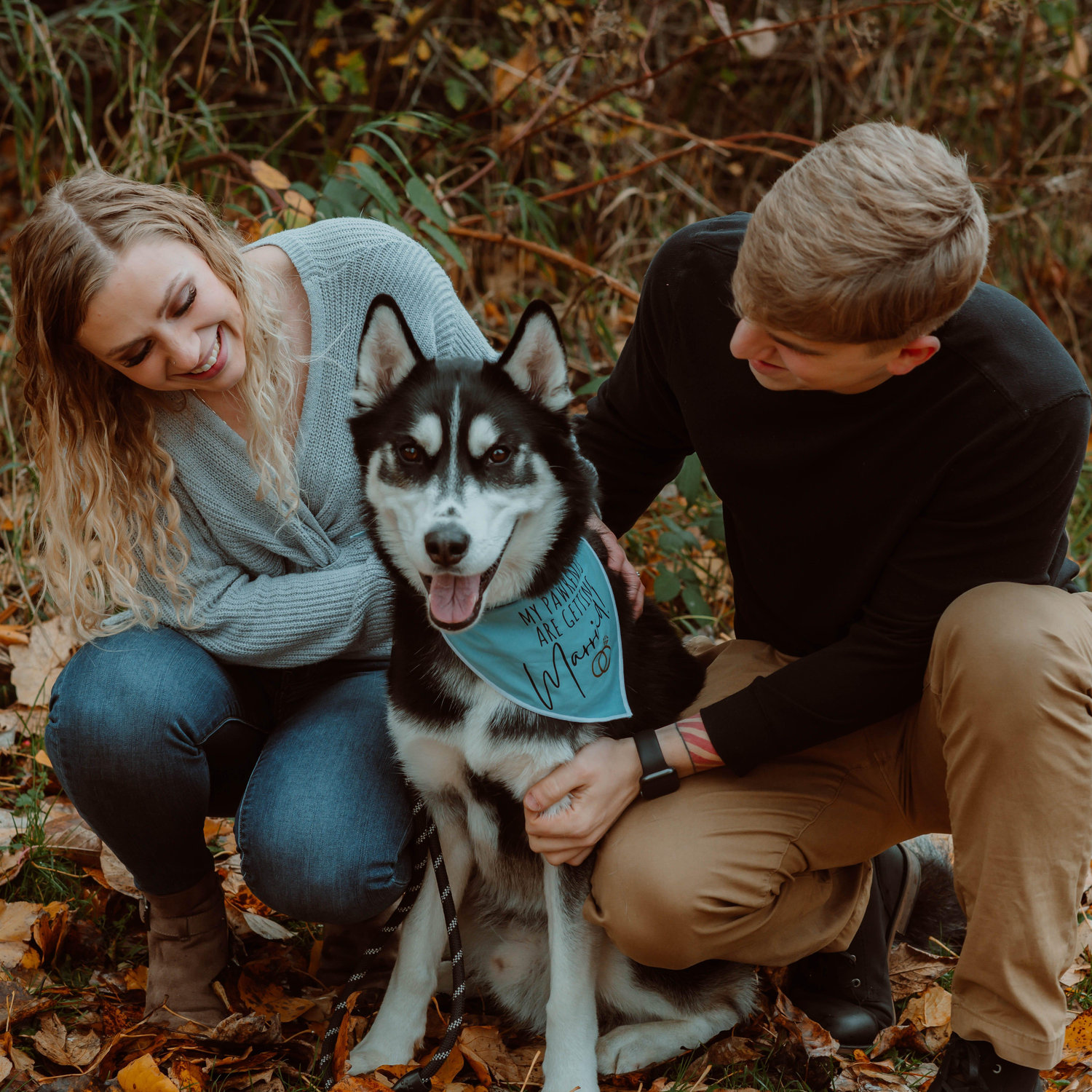 Our engagement photos with our sweet yogi boy