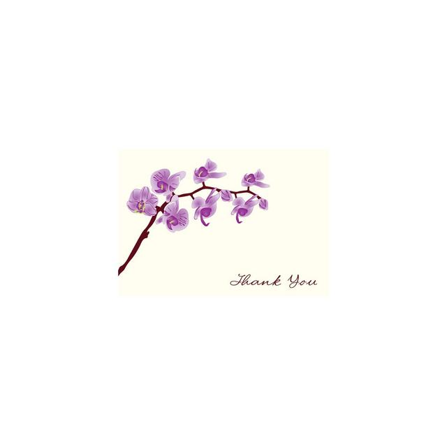 50ct Thank You Cards with Orchids Design
