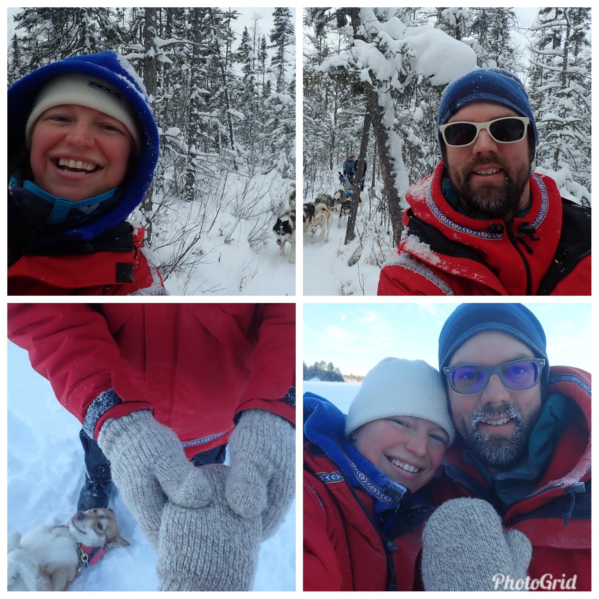 Our dogsled trip when we got engaged
