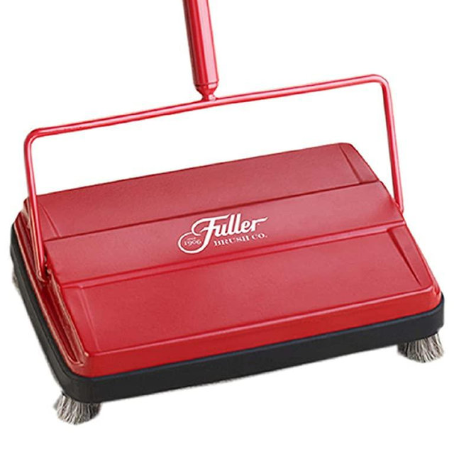 Fuller Brush 17052 Electrostatic Carpet & Floor Sweeper - 9" Cleaning Path - Lightweight - Ideal for Crumby Messes - Works On Carpets & Hard Floor Surfaces - Red