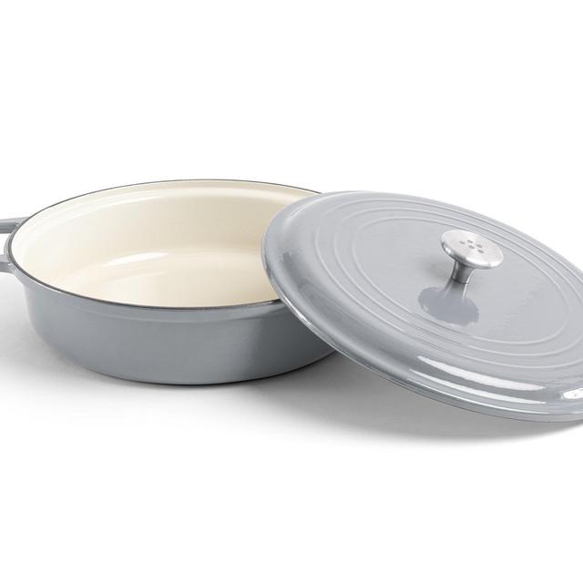 Enameled Cast-Iron Braiser (grey)