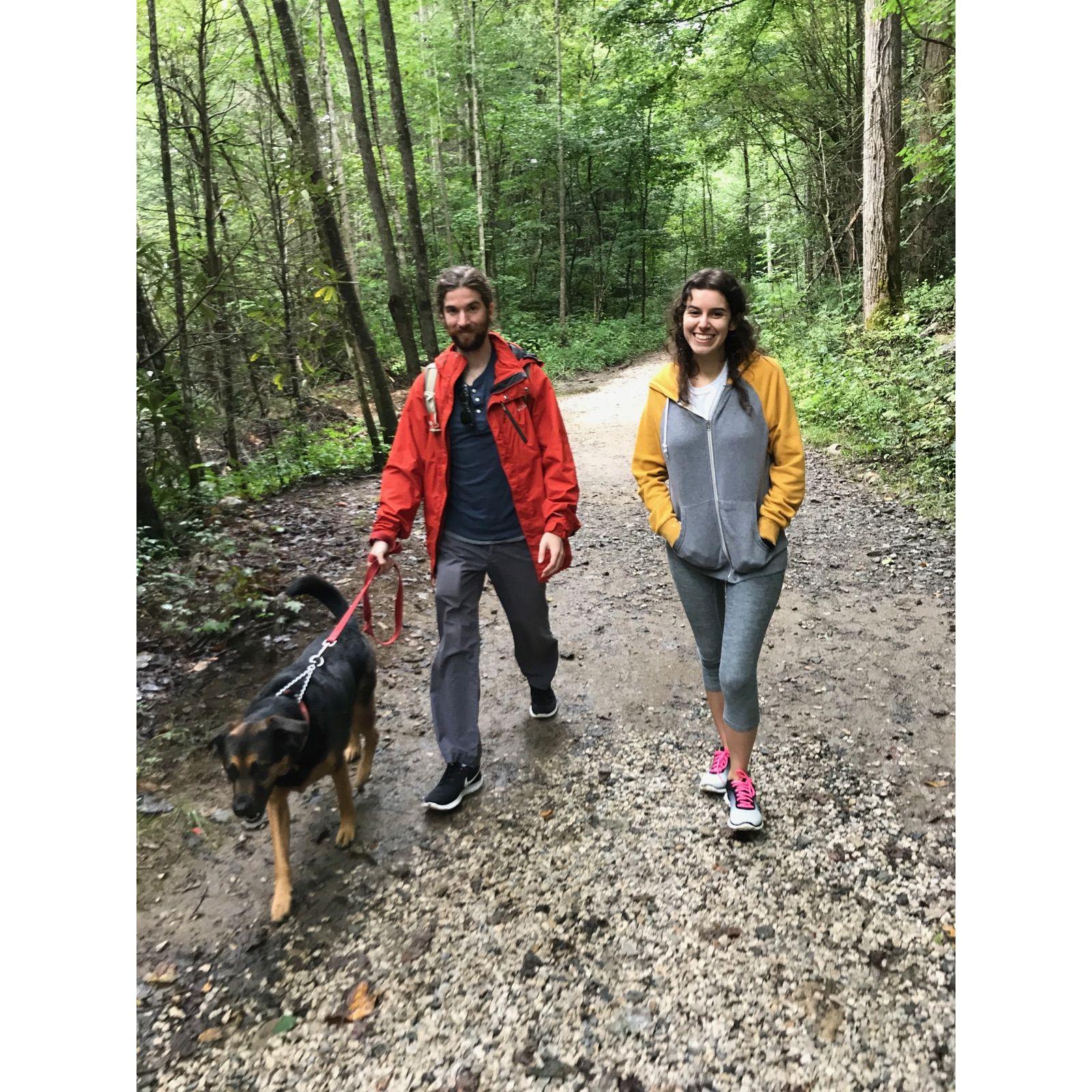 Hiking in Asheville.