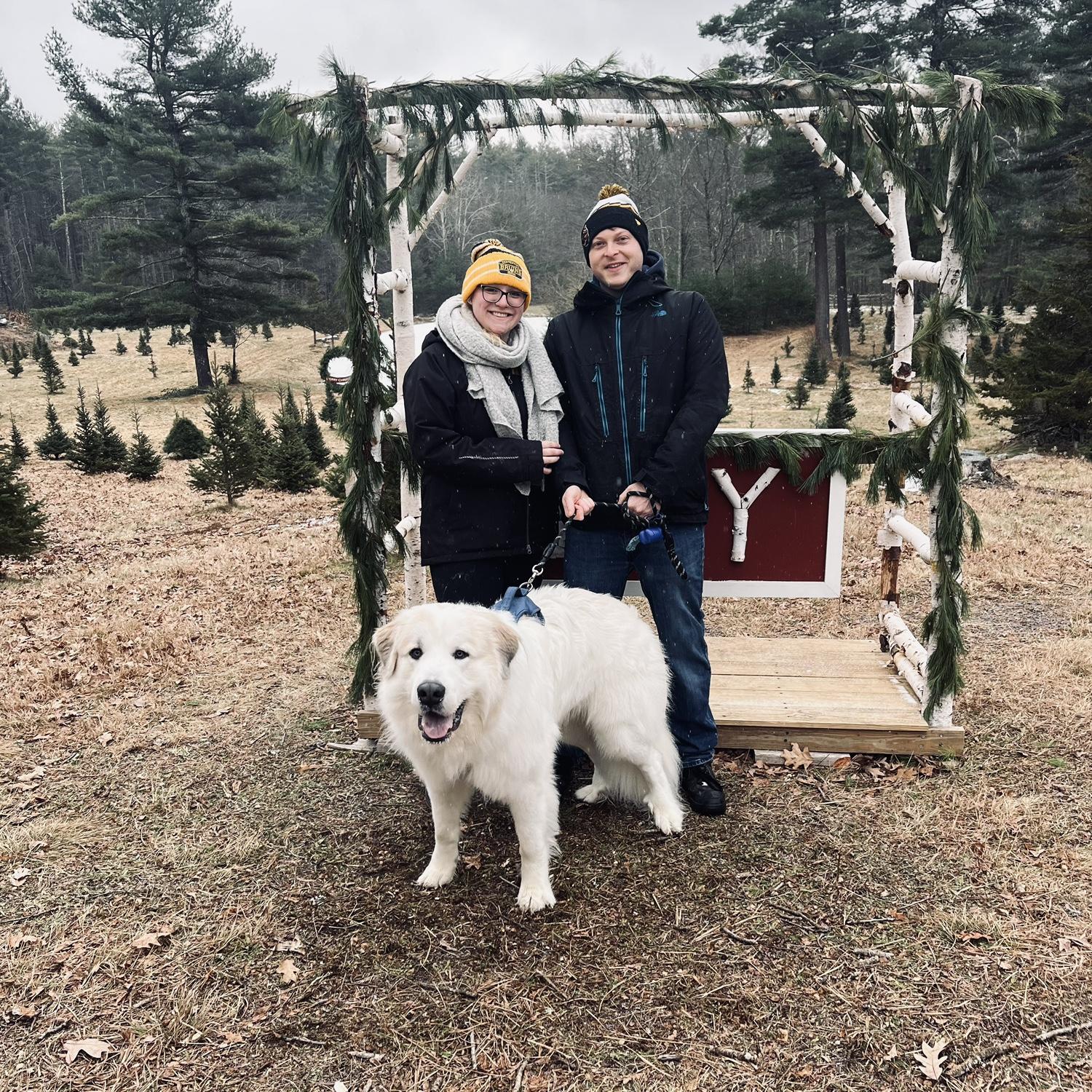 The day we got engaged at the Christmas tree farm! 🎄💍