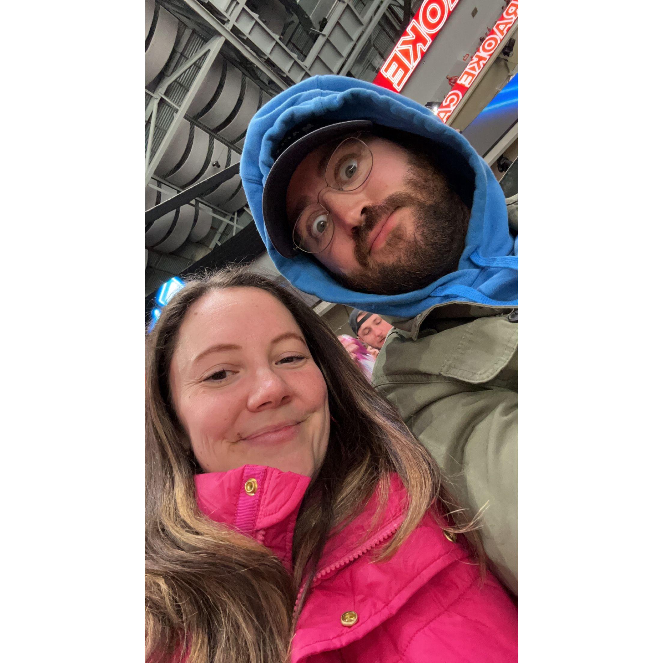 Matt's first Devils game selfie