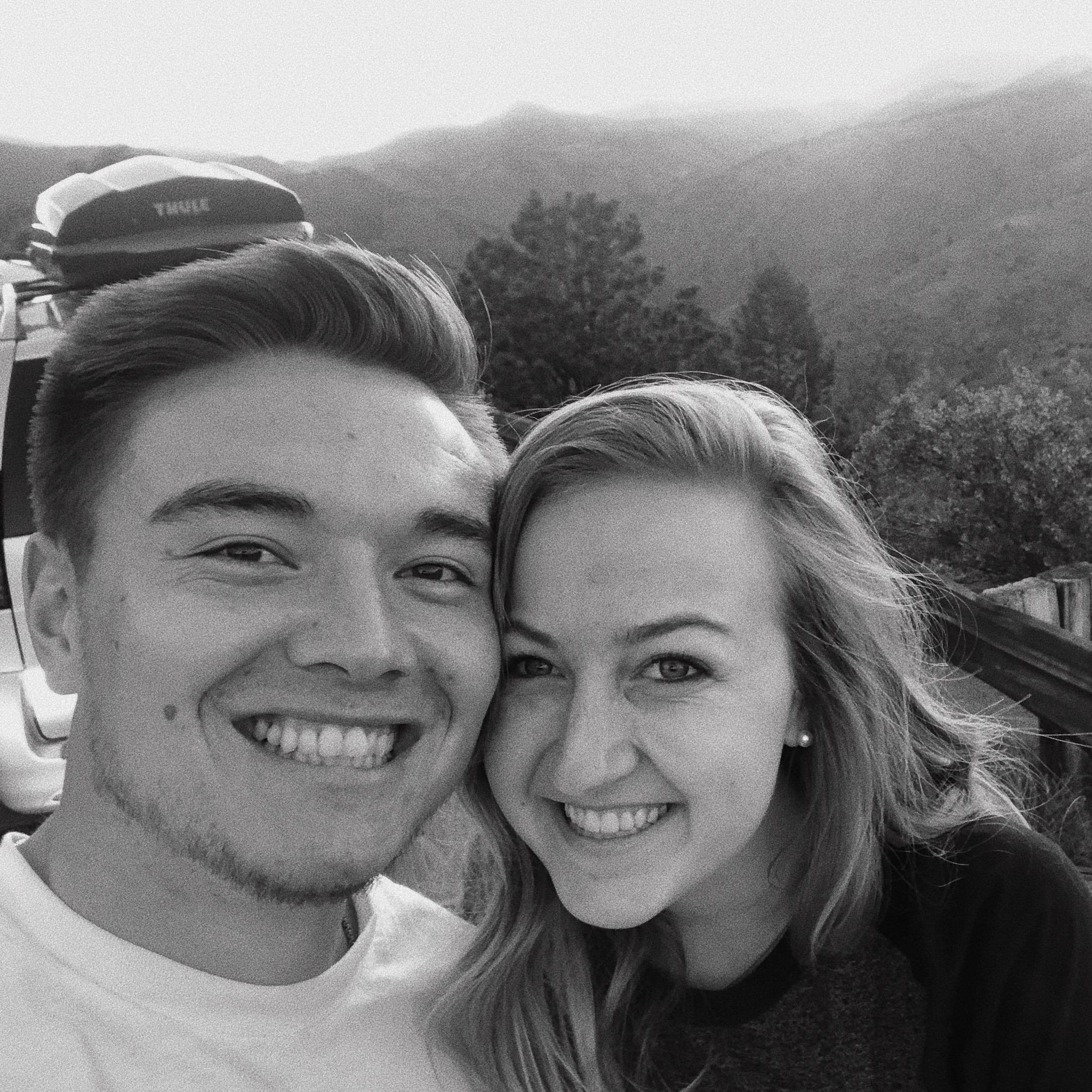 Date nights “pandemic style” - we watched the sunset and ate food in my car!