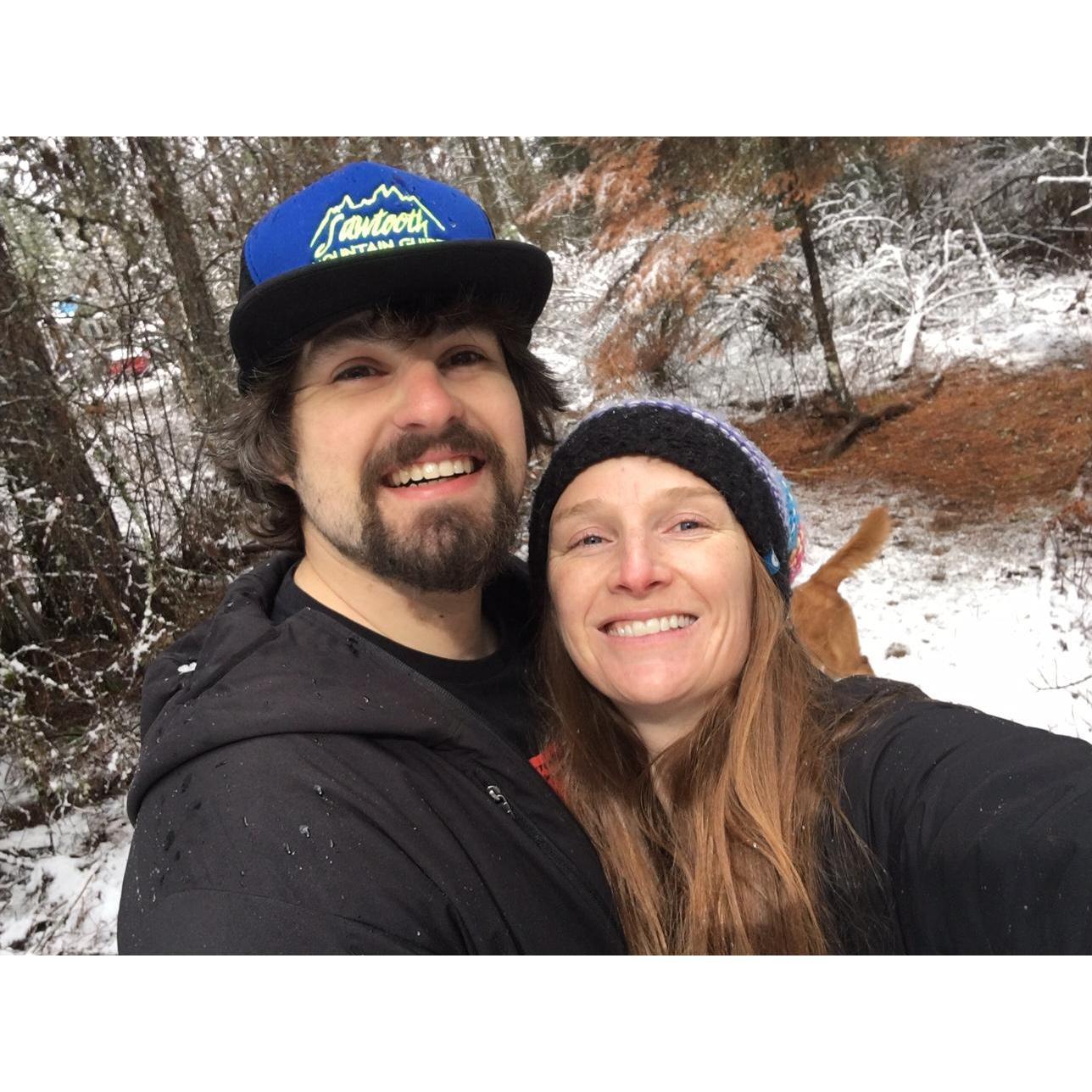 A little snowy trail near our B&B in Sandpoint