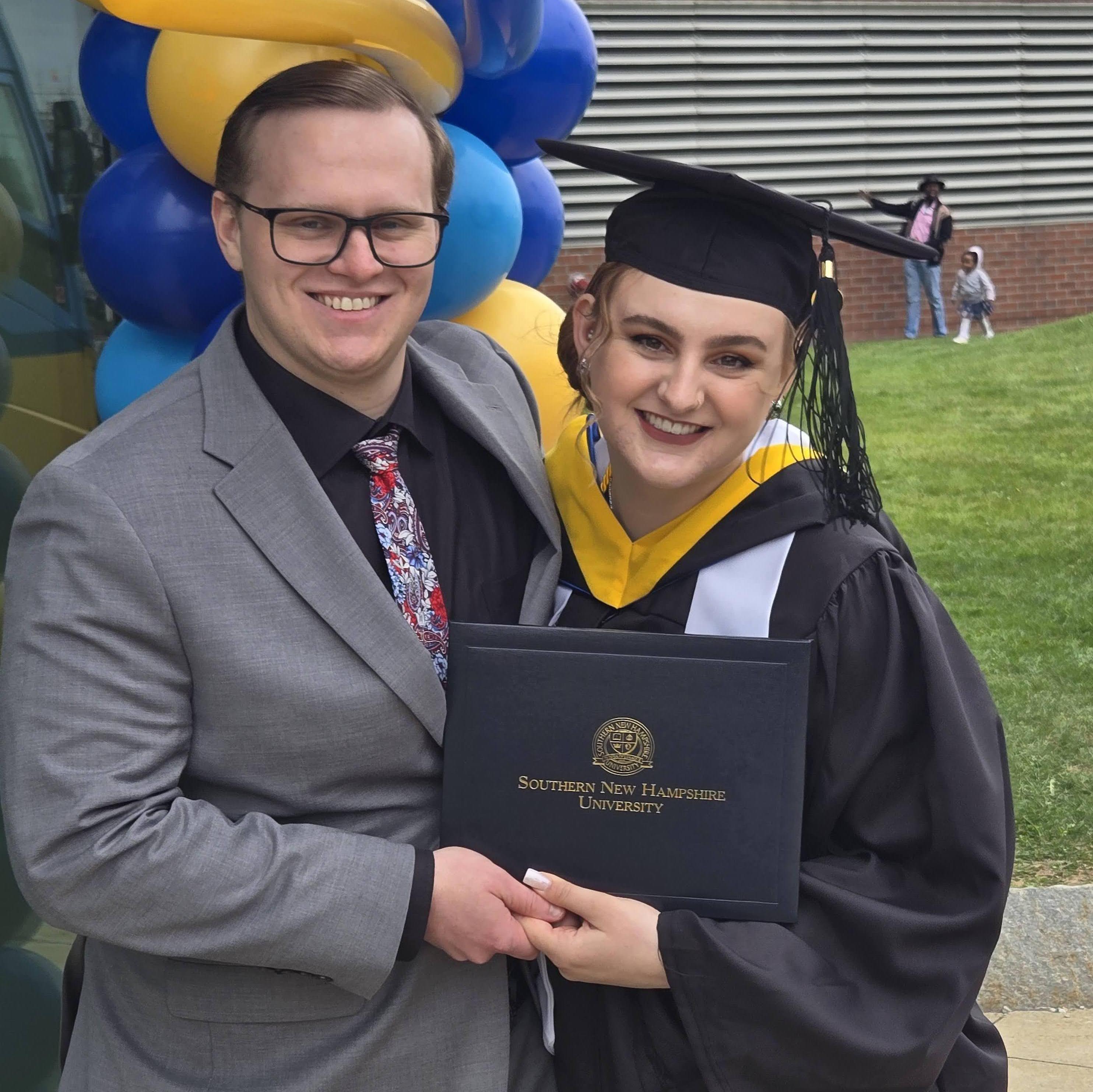 Emma's college graduation from Southern New Hampshire University in May 2024