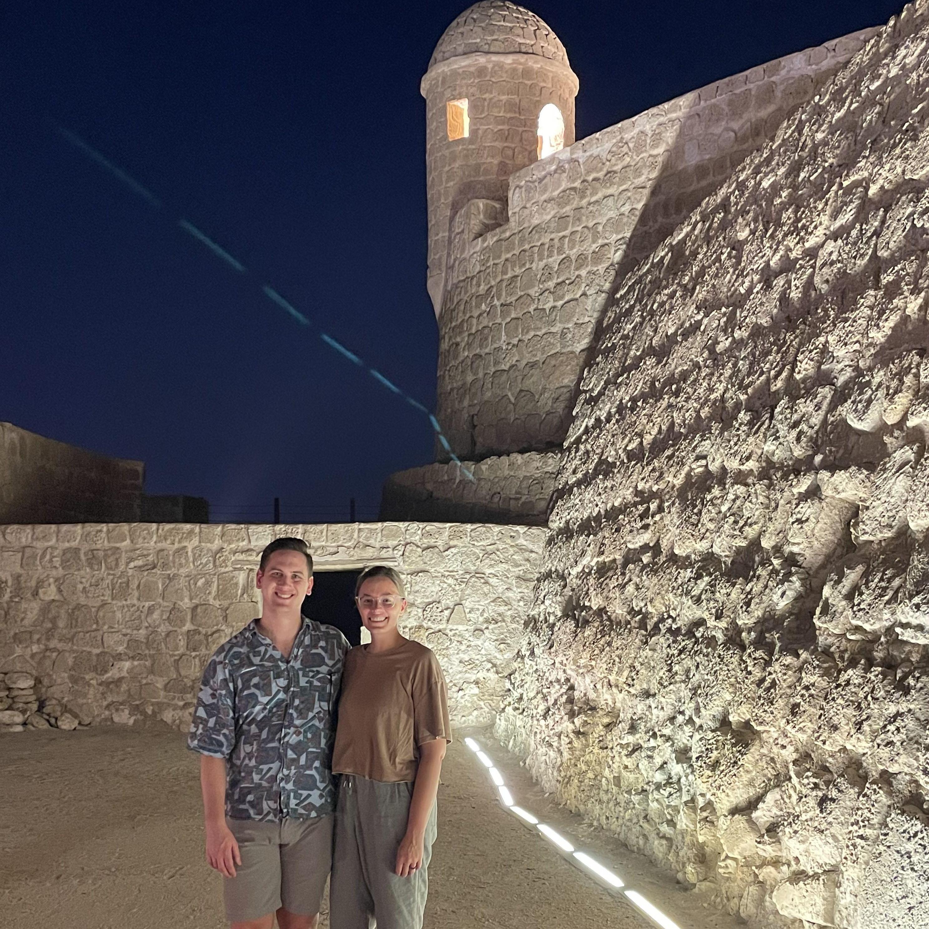 Qal'at al Bahrain (Portuguese Fort and archaeological site) when Sam and Justin visited (August 2022).