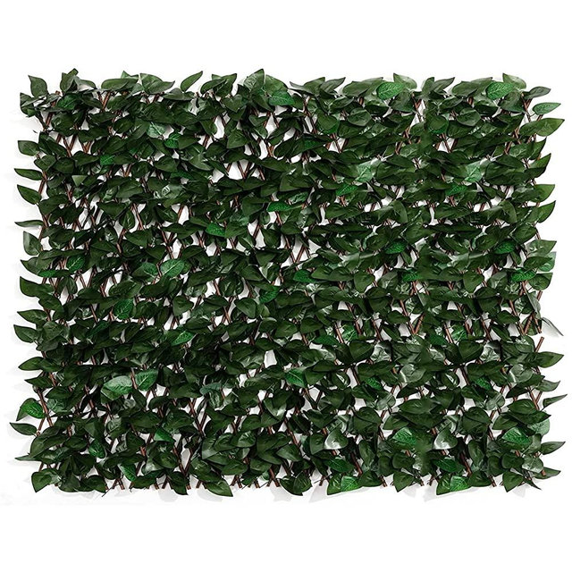 DOEWORKS Expandable Fence Privacy Screen for Balcony Patio Outdoor, 2PCS Faux Ivy Fencing Panel for Backdrop Garden Backyard Home Decorations