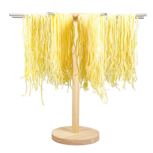 PAMISO Large Pasta Drying Rack, Tall Noodle Dryer with 9 Stainless Steels Bars for Pasta Spaghetti Hanger Stand