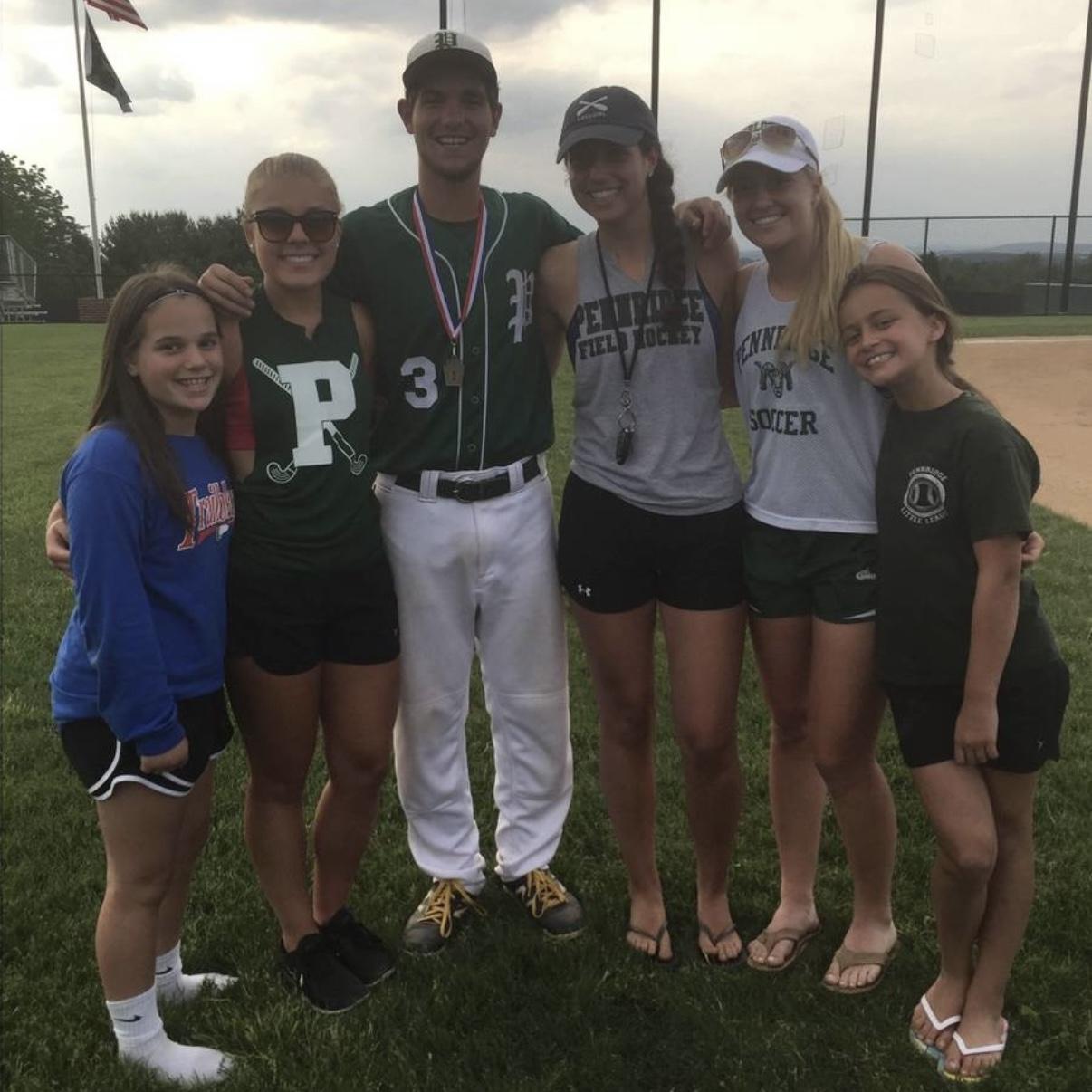 Going to his baseball games in high school!