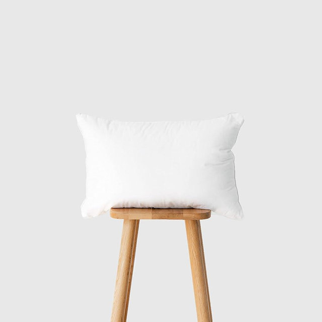 Hofdeco Premium Lumbar Pillow Insert, 13"x21" (for Cover Size 12"x20") Water Resistant Synthetic Down Alternative Sham Stuffer for Patio, Bench, Garden, White