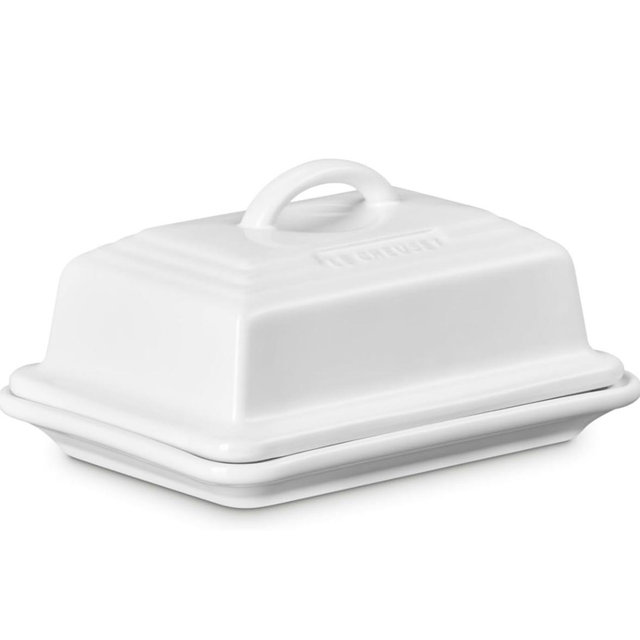 Le Creuset Stoneware Heritage Butter Dish (White)