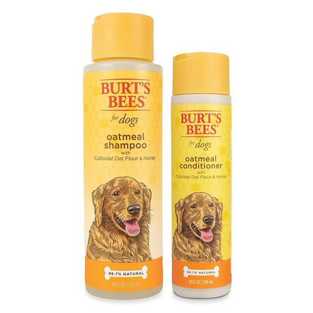 Combo Pack: Burt's Bees for Dogs Oatmeal Dog Shampoo and Conditioner with Colloidal Oat Flour and Honey | Cruelty Free, Sulfate & Paraben Free, pH Balanced for Dogs - Made in The USA