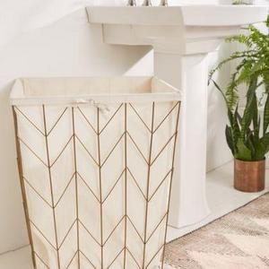 Chevron Frame Wire Hamper