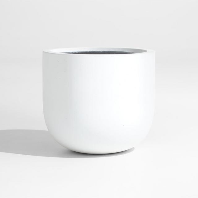 Junio Small Round White Planter 13"