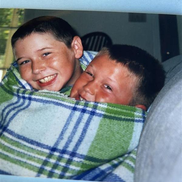 Big brother duties: Blanket fort edition. Garrett’s been showing Scott the ropes for years!