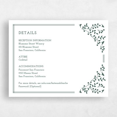 Forest, Green Wedding Enclosure - Ivy Letterpress