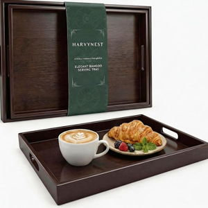 Bamboo Serving Tray Set
