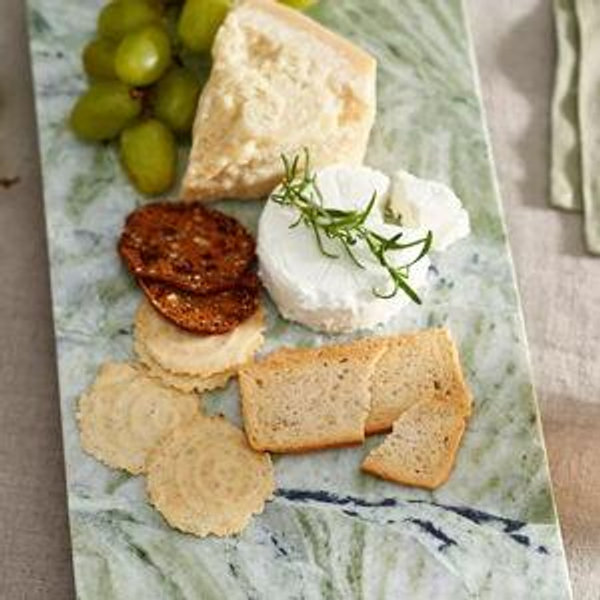 Green Marble Footed Serving Board