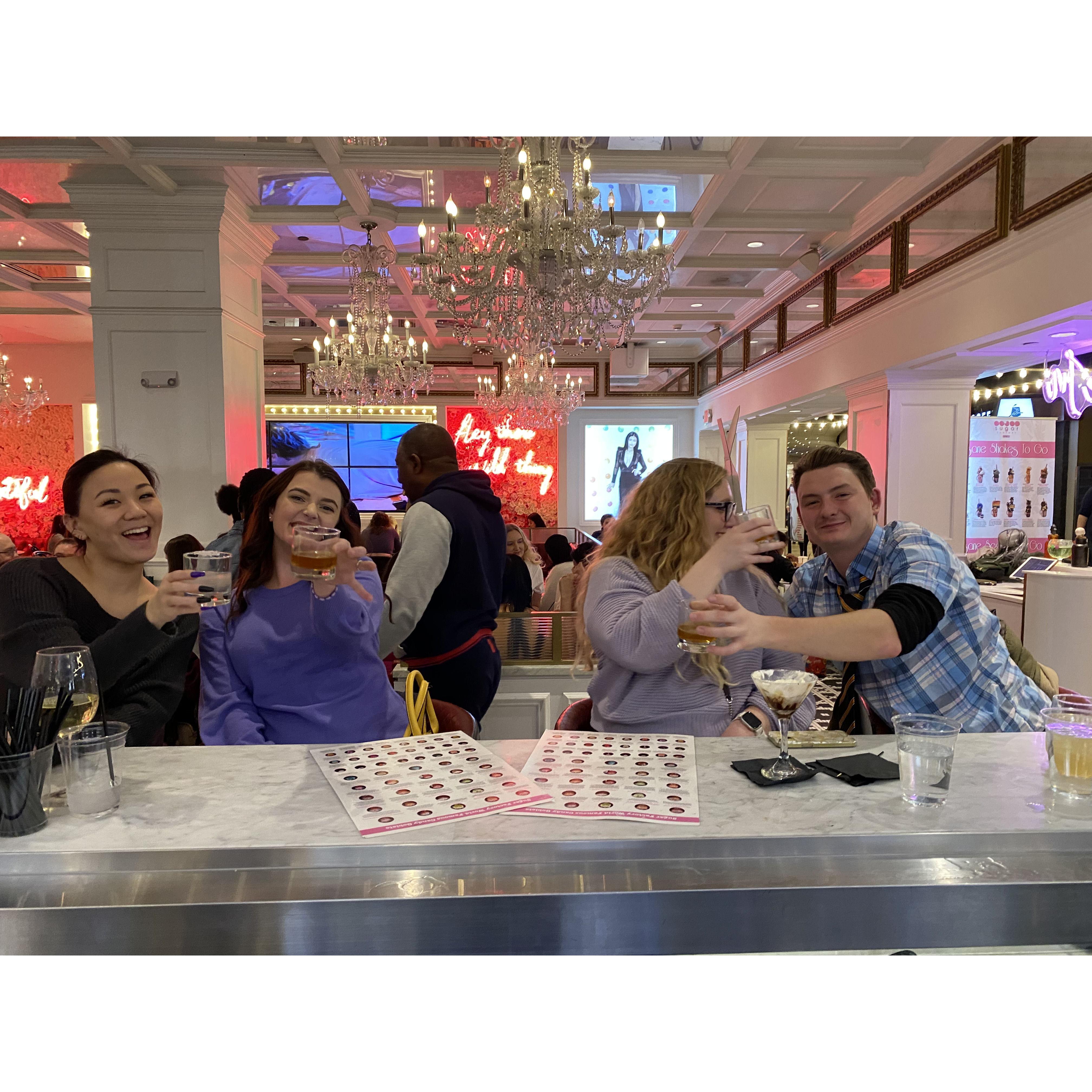 A great birthday celebration once we were settled for the lovely Elizabeth Paar. Clare will complain she paid the same for Zach's whiskey sour that she did for her s'mores martini.