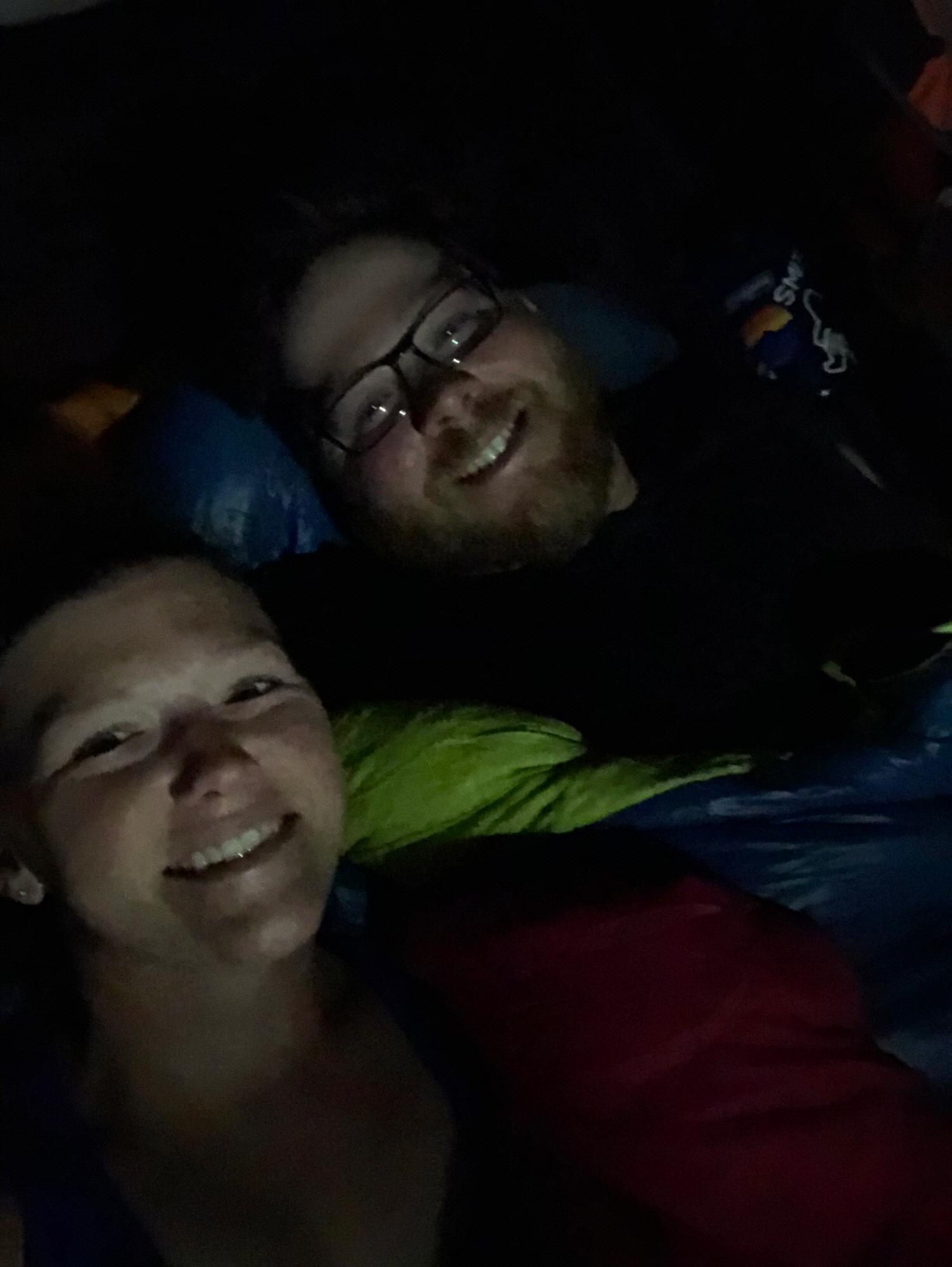We got engaged! In a tent!