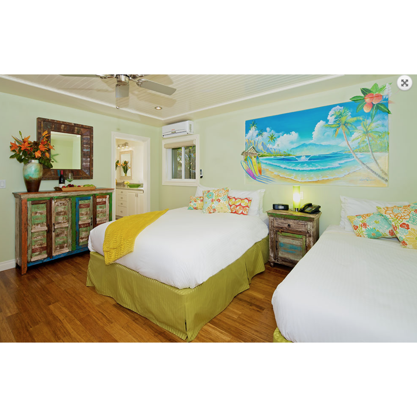 One of their suites with two queen beds