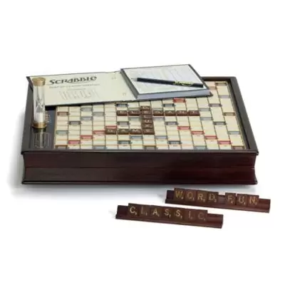 Scrabble Deluxe Wooden Edition Board Game