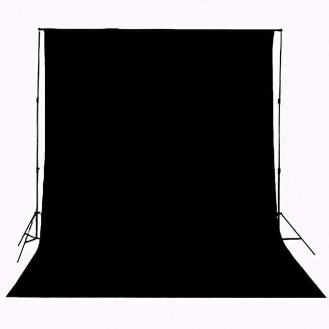 HMTfoto Background Solid Black Backdrop Muslin Portrait Background Screen for Photo Backdrop Video Photography Studio(10x12ft, Black)