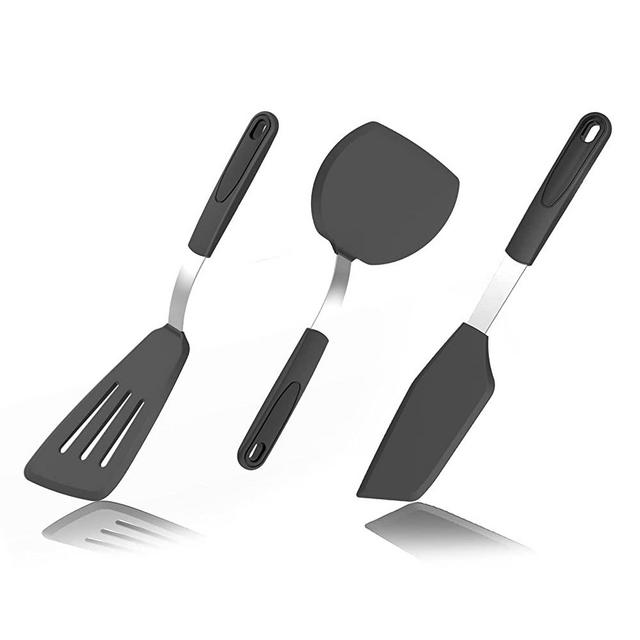  GEEKHOM Silicone Spatula Turner 2 Pack for Nonstick