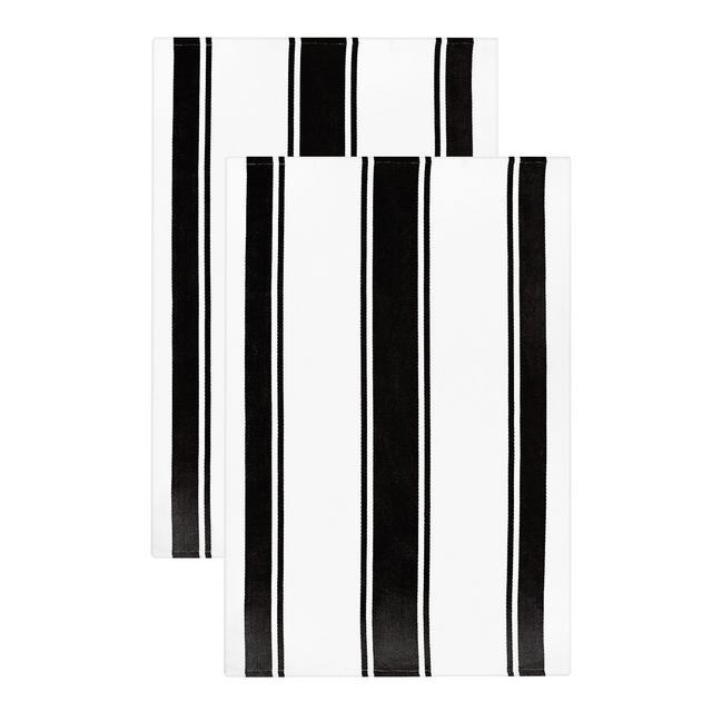 20"x 30" 2pk Kitchen Towel Black - MU kitchen