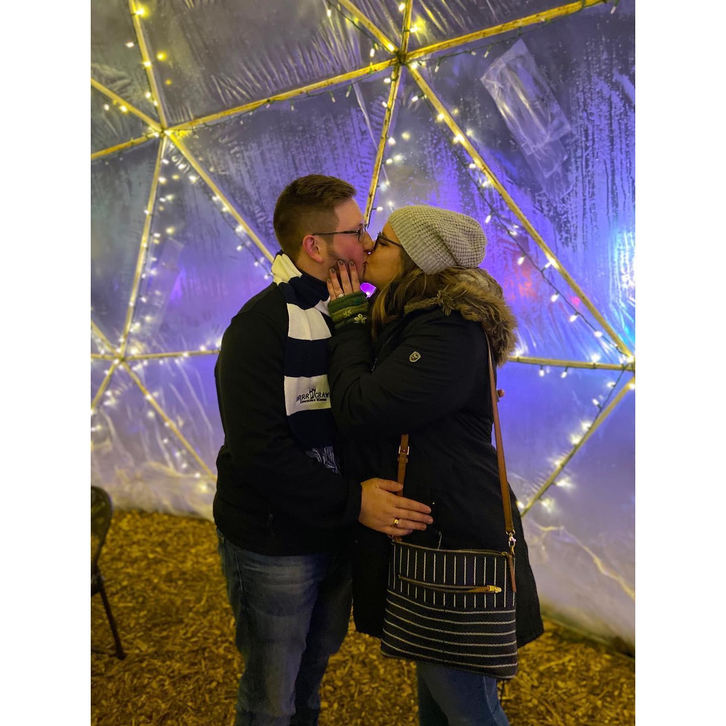 Sarah quickly said "yes!" & the celebration began.