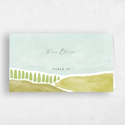Mint, Green Wedding Place Card - Vallejo