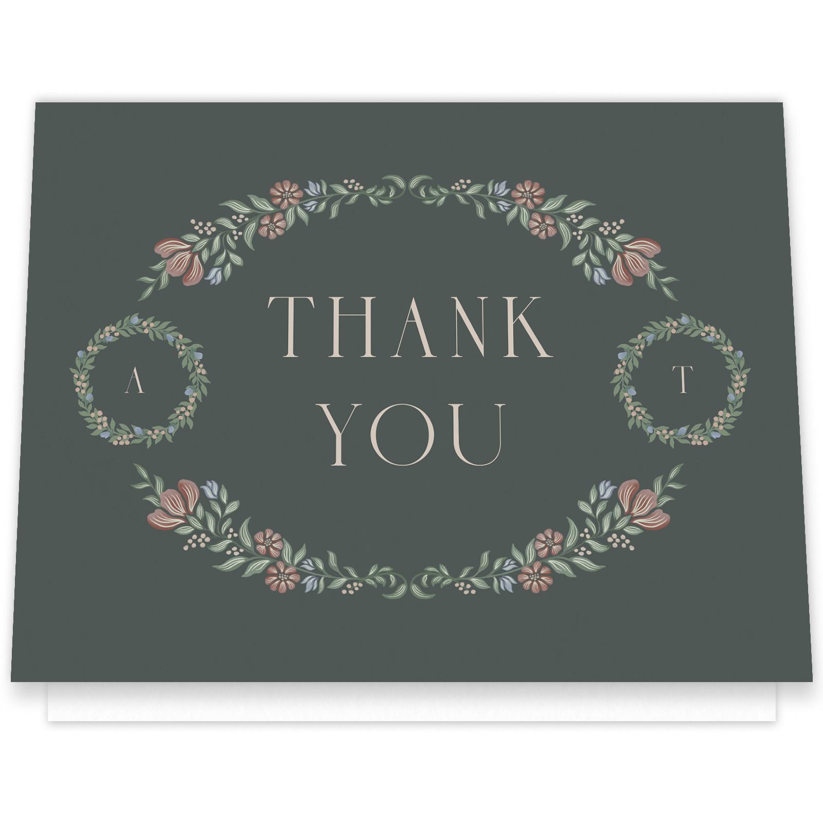Elysia Photo | Deep Sage | Zola Thank You Cards