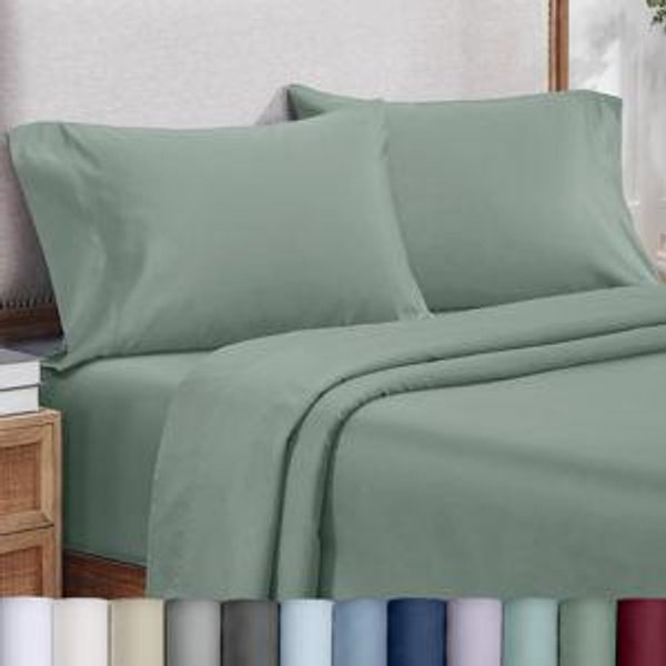 California Design Den Standard/Queen Size Pillow Cases Set of 2 - Luxuriously Soft and Thick 800 Thread Count, Smooth Sateen, Natural 100% Cotton Pillowcases Queen, Durable -Sage Green