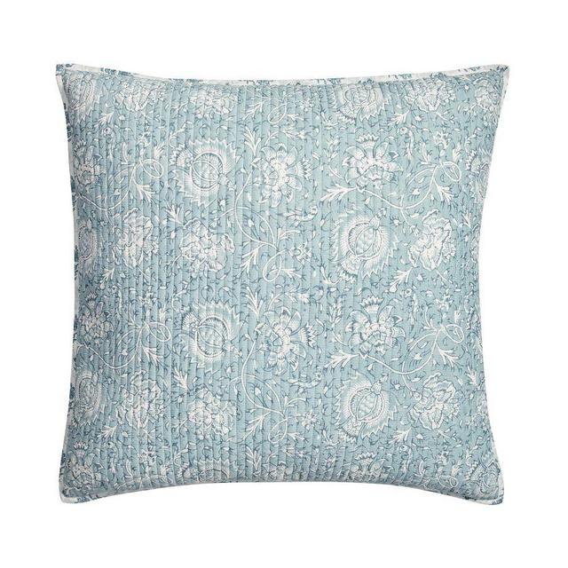 Blue Sloan Voile Reversible Quilted Sham, Euro