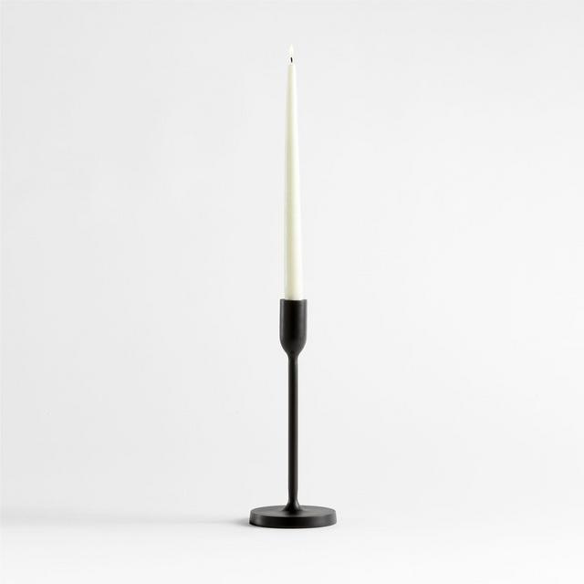 Megs Medium Black Taper Candle Holder 11" by Leanne Ford