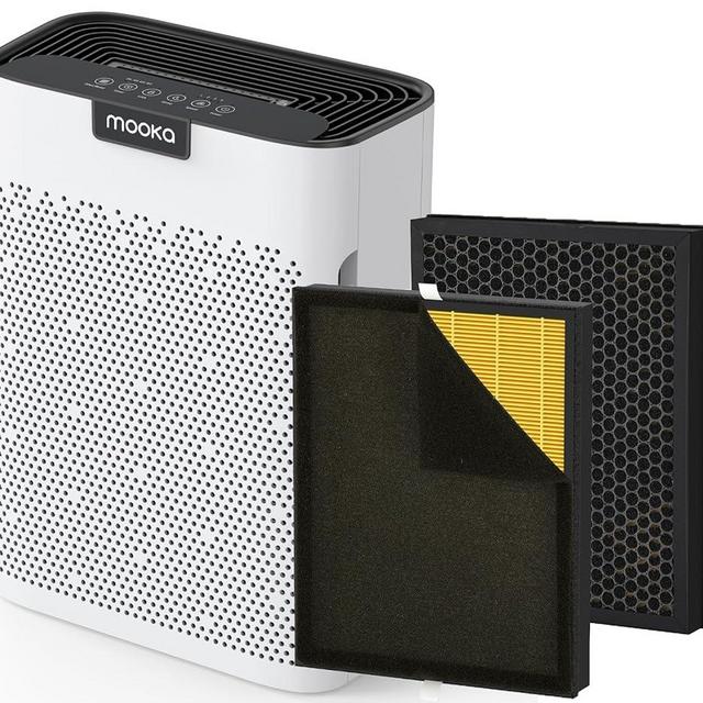 Air Purifier for Home Large Room 2000 Ft² KJ190L with 2 Pet Filter Replacements, MOOKA H13 True HEPA Air Purifiers Cleaner for Pets, Washable Filters, Fragrance,